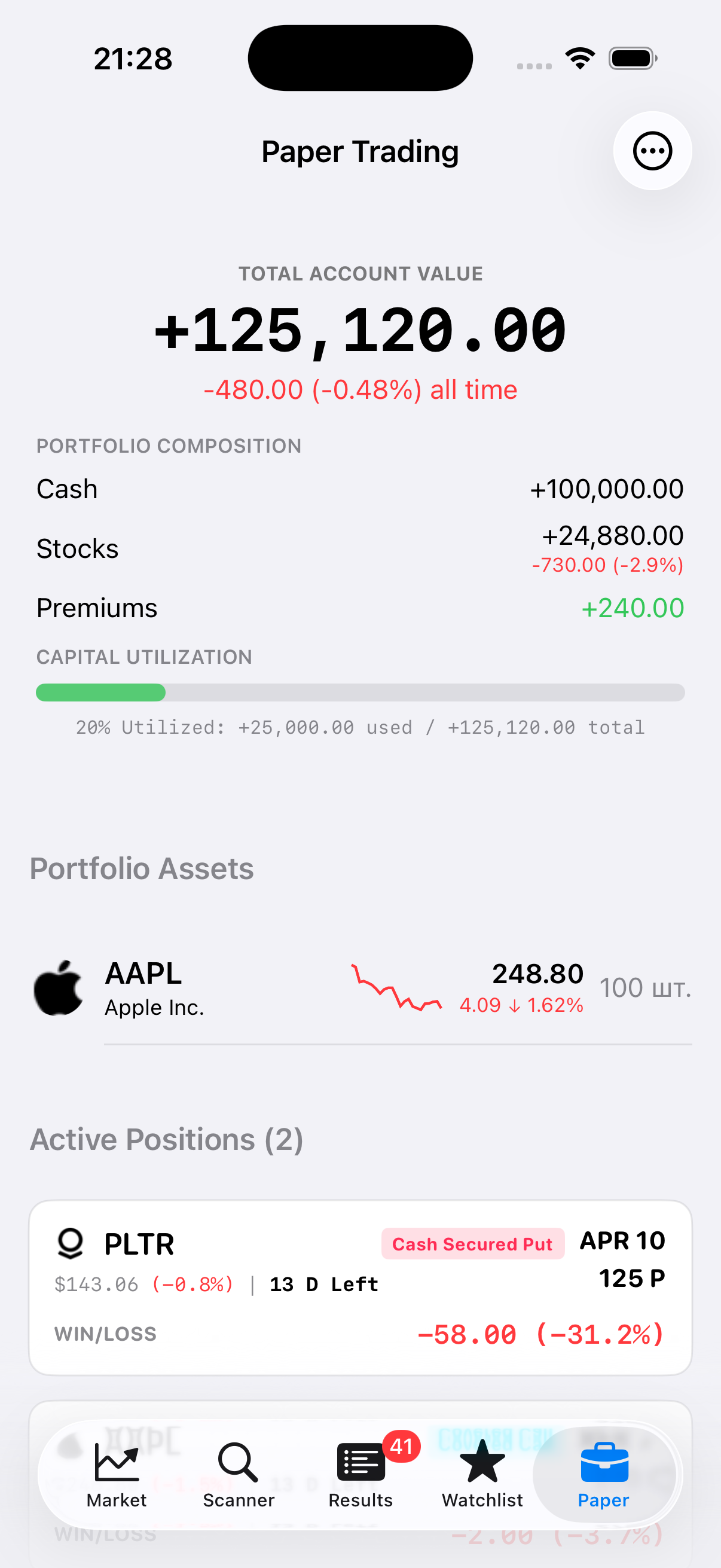 Portfolio overview