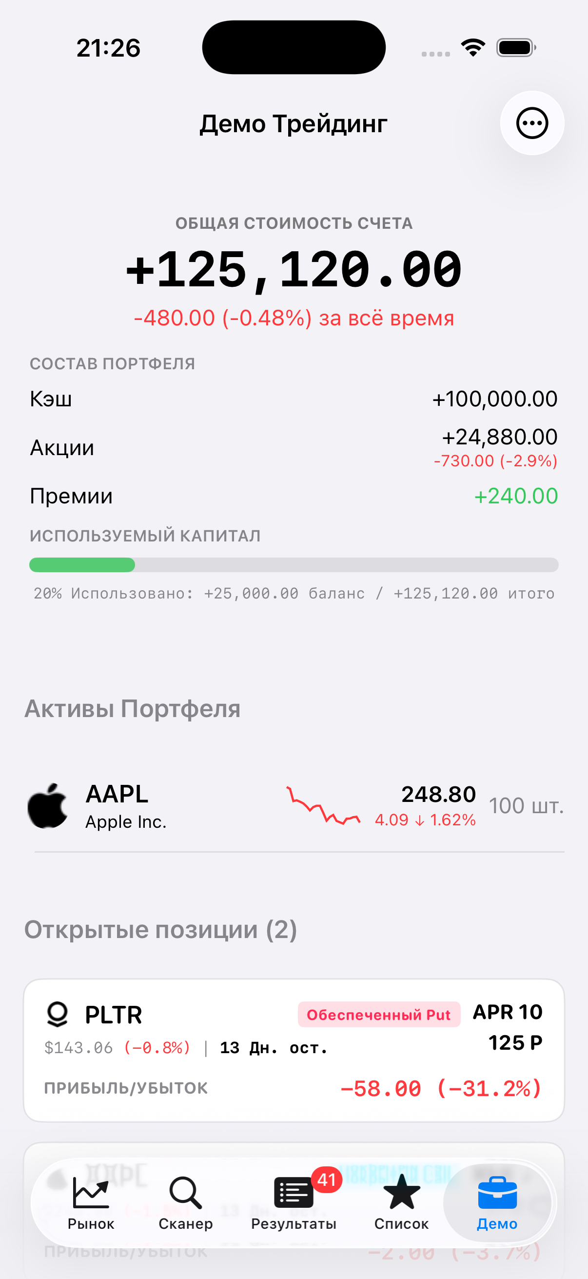 Обзор портфеля